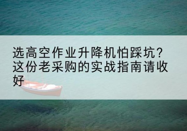 祥云高空作业升降机厂家推荐-选高空作业升降机怕踩坑？这份老采购的实战指南请收好